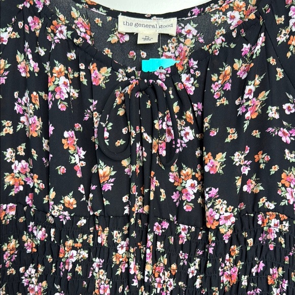 Floral Black Mini Dress - Picture 4 of 7